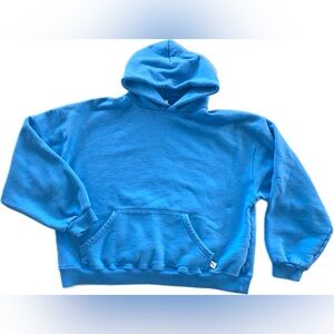 Akimbo Club Bright Blue Organic Heavy Cotton Oversized Baggy Hoodie Sweatshirt M